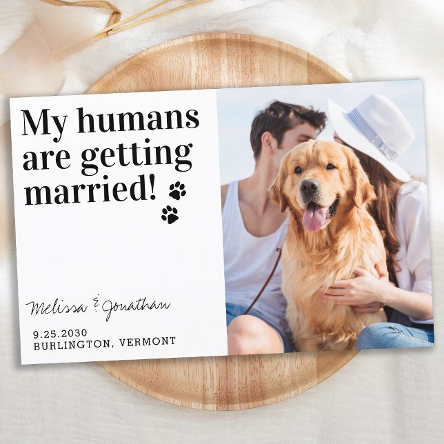 Budgeterat Photo Bröllop Pet-Hund spara datumkort (Skapare uppladdad)