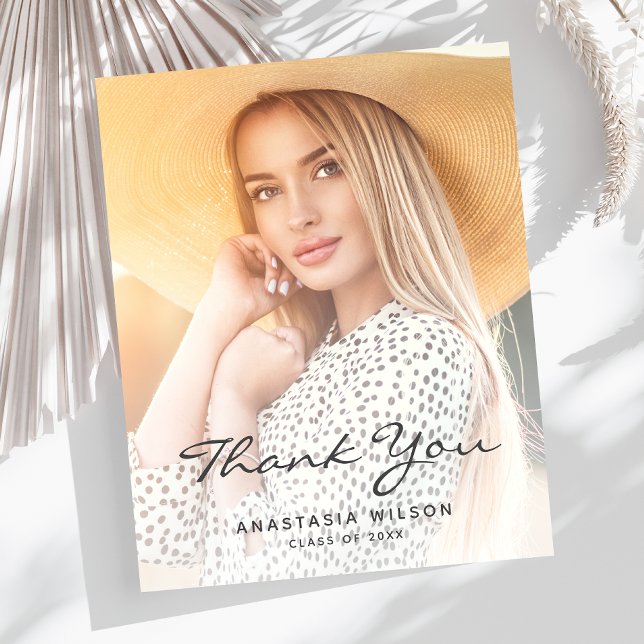 Budgeterat Photo Grått-skript Studenten - tackkort (Skapare uppladdad)