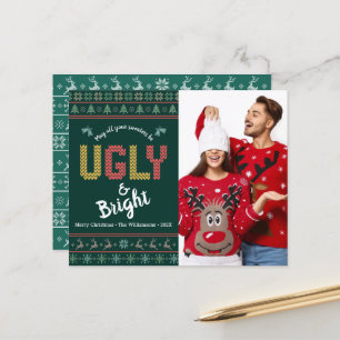 Budgeterat Photo Ugly Sweater Grönt Card