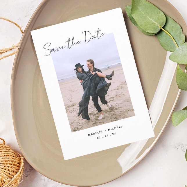 Budgeterat QR-kodsfotokort för Bröllop spara datum Datumet (Skapare uppladdad)