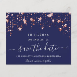 Budgeterat Quinceanera navy blue ro Spara datum