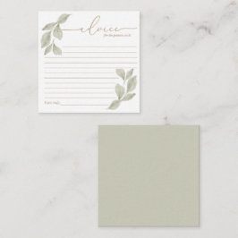 Budgeterat råd för eukalyptus babyvisningsprogram  anteckningskort