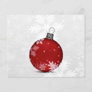 Budgeterat Red Ornament Snö Scene-Helgdag