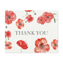 Budgeterat Red Popps - tackkort