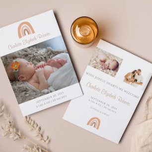Budgeterat reklamkort för Photo Boho Rainbow Birth
