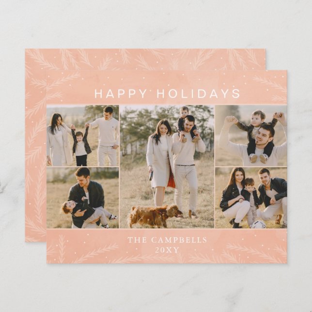 Budgeterat Rosa botaniskt 5-Helgdag för fotokollag (Fram/baksida)