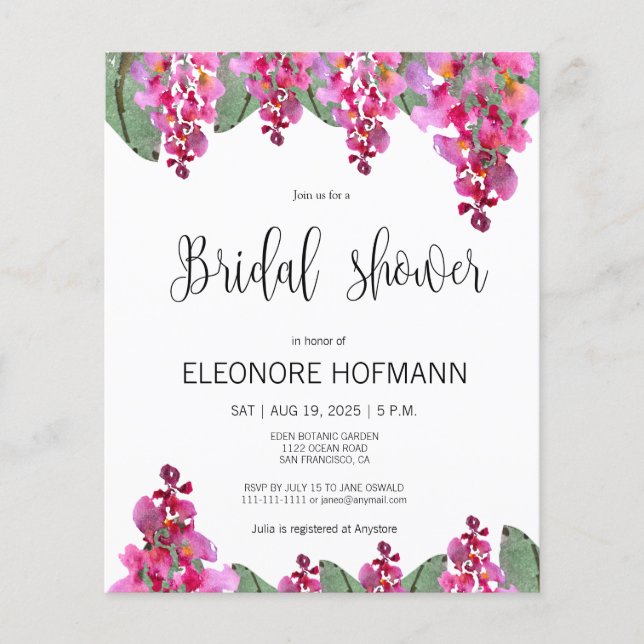 Budgeterat Rosa Fuchsia Wisteria-Möhippa (Framsida)