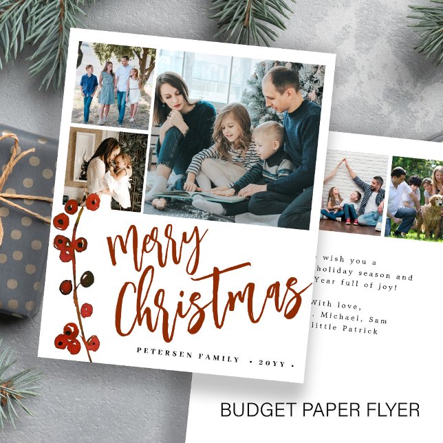 Budgeterat rött God jul-Helgdag Flygblad (Skapare uppladdad)