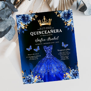 Budgeterat Royal Blue Bilingual Spain Quinceanera