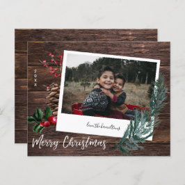 Budgeterat Rustic God jul Wood & Instant Photo