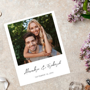 Budgeterat snabbfoto 2 Spara datum - vitt Flygblad
