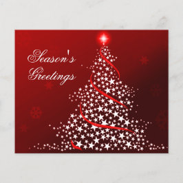 Budgeterat Starry Julgran Red Helgdag Card