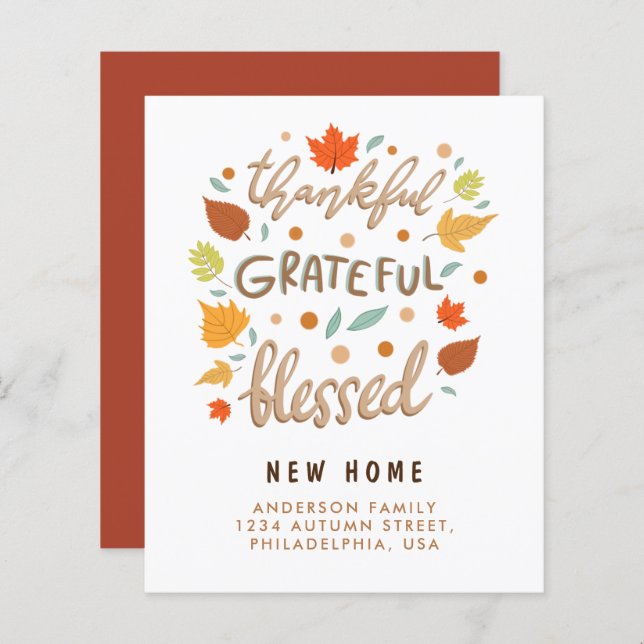 Budgeterat tacksamt tacksamt tack för ett nytt, ly (Fram/baksida)