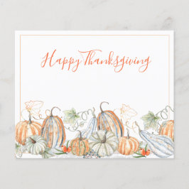 Budgeterat vattenfärgspumpor, Thanksgiving kort