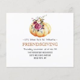 Budgeterat vykort för inbjudan till Thanksgiving. Flygblad
