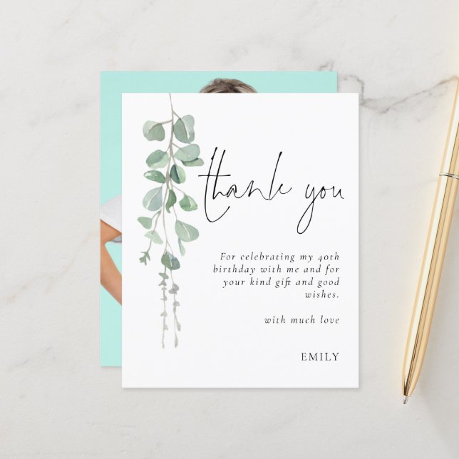 Budgeteucalyptus Foto 40-årsdag Tack (Fram/Back In Situ)