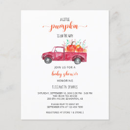 Budgetfallande liten knumpkin Baby Shower Red Last