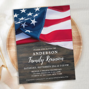 Budgetfamiljen Reunion Amerika Flagga Patriotic Pa