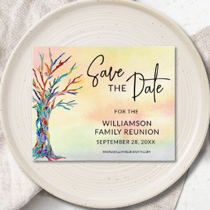Budgetfamiljen Reunion Spara datum meddelande