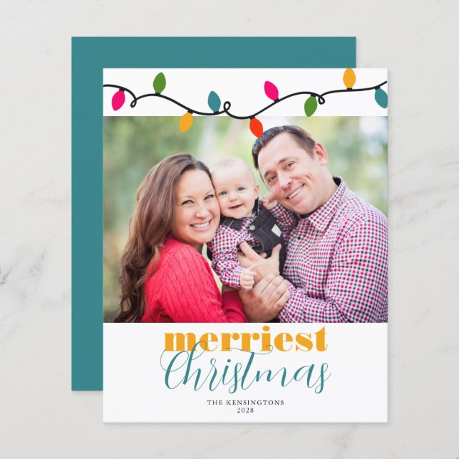 Budgetfärgat Helgdag i julklapp, Ljus (Fram/baksida)