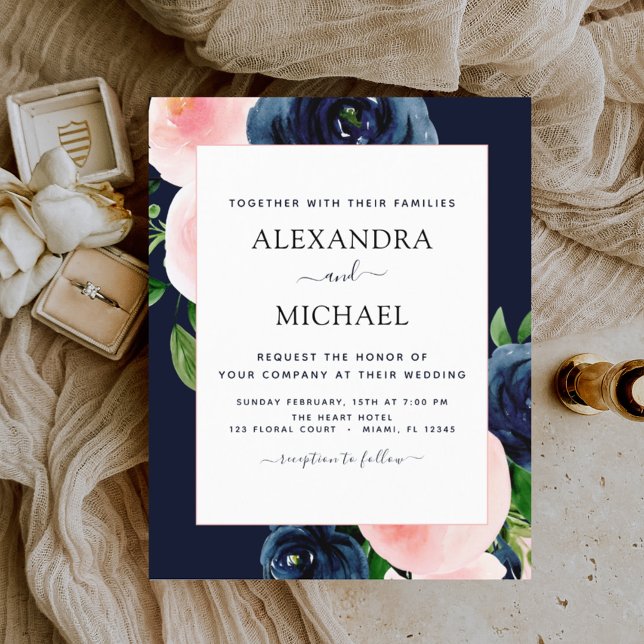 Budgetflottan Blue  Rosa Blommigt Bröllop (Skapare uppladdad)