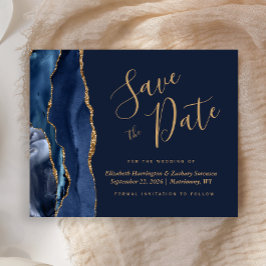 Budgetflottan Guld Agate Bröllop spara datum