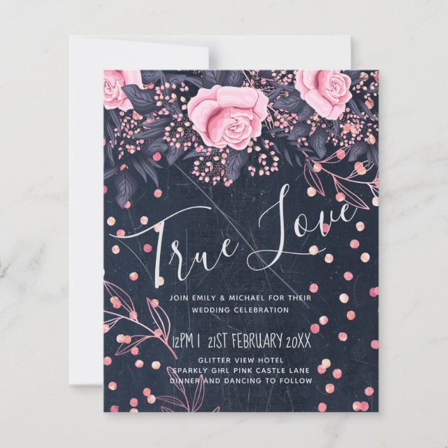 BUDGETflottan Rosa Rosegold Bröllop Blommigt (Framsida)