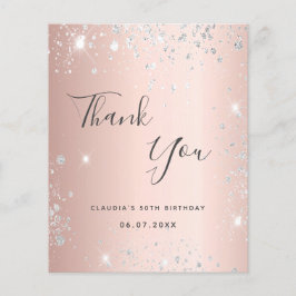 Budgetfödelsedagen ro guld silver glitter i