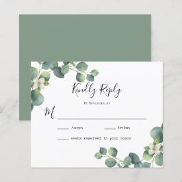 Budgetföljesedel löv Eucalyptus Bröllop OSA Card