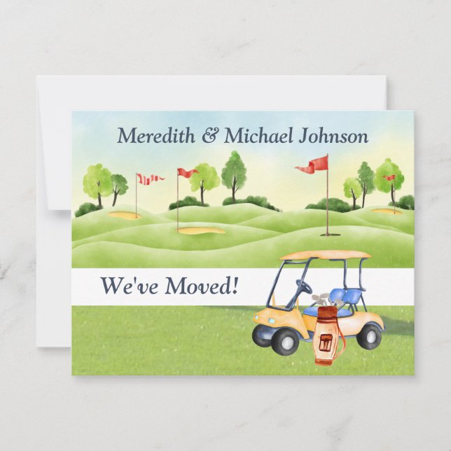 Budgetförflyttning för vi har flyttat Golf Cart-Gr Meddelande (Framsida)