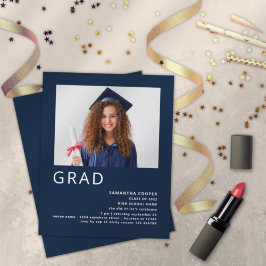 Budgetfoto 2022 Inbjudan till marinblått Studenten