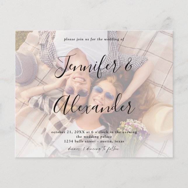 Budgetfoto & Big Names Horisontell foto bröllop Flygblad (Framsidan)