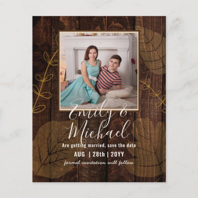 BUDGETFOTO BRÖLLOP SPARA DATA - Boho Abstrakt (Framsida)