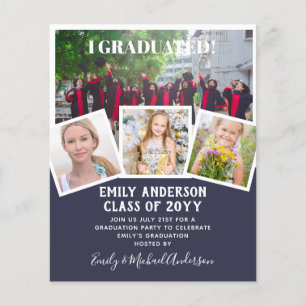 BUDGETFOTO EXAMENSINVITATION - Blandade Färger Flygblad
