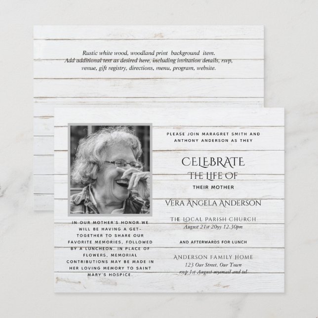 BUDGETFOTO Firande of Life INVITATIONS (Fram/baksida)