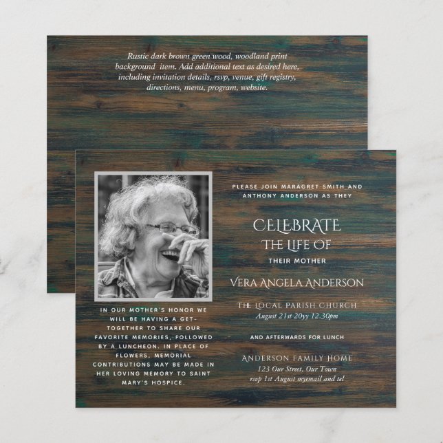 BUDGETFOTO Firande of Life INVITATIONS (Fram/baksida)