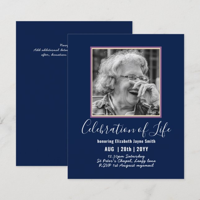 BUDGETFOTO Firande of Life INVITATIONS (Fram/baksida)