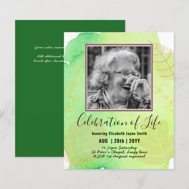 BUDGETFOTO Firande of Life INVITATIONS (Fram/baksida)