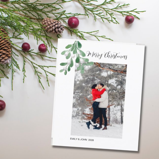 Budgetfoto Julgransmistel God Jul-kort (Skapare uppladdad)