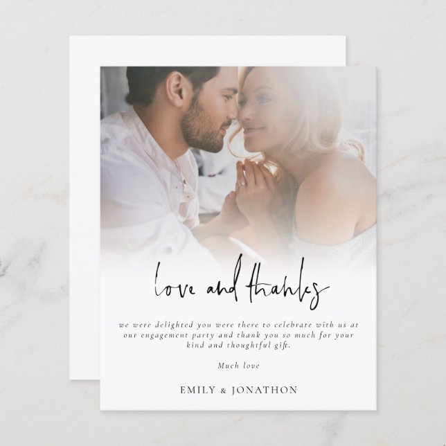 Budgetfoto manus Förlovning Kärlek och Tacksamhet (Fram/baksida)