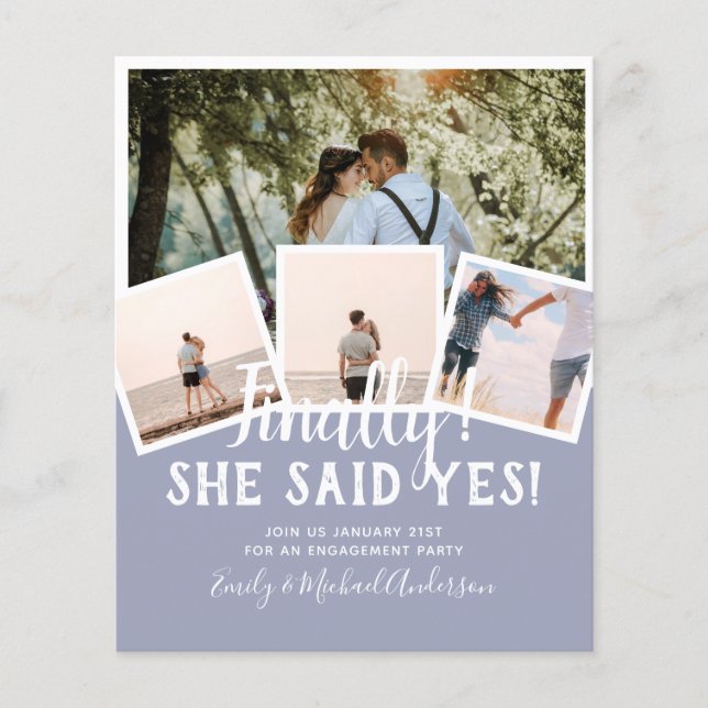 BUDGETFOTO-meddelande om bröllopsinbjudan Flygblad (Framsidan)