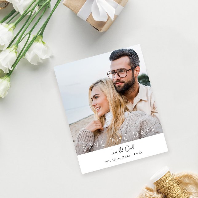 Budgetfoto och kalligrafi 5 MOD V Spara datum Flygblad (Skapare uppladdad)