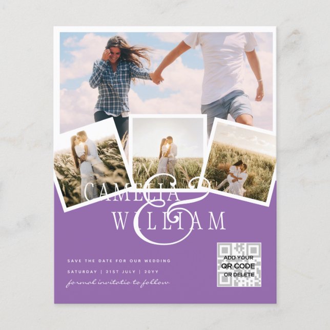 BUDGETFOTO Spara Data INBJUDNINGSKORT - Blandat Fä Flygblad (Framsidan)