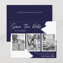 BUDGETFOTO SPARA DATE Navy Blue-Förlovningen