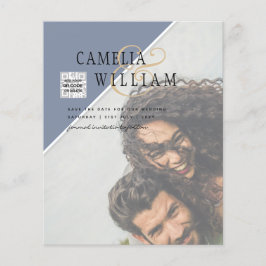 BUDGETfoto Spara OSAN BLUE QR-kod för datum Flygblad