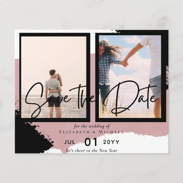 BUDGETFOTO Sparar datumet Urban Modern Chic Flygblad (Framsidan)