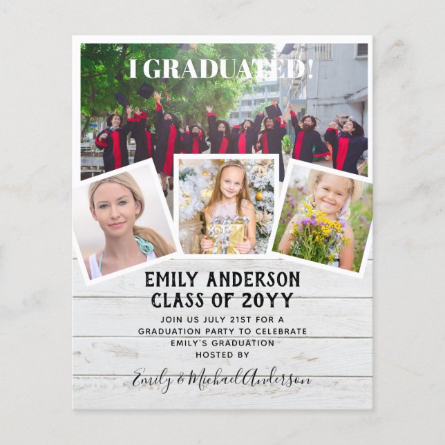 BUDGETFOTO STUDENTEN INBJUDAN - Blandat Färg Flygblad (Framsidan)
