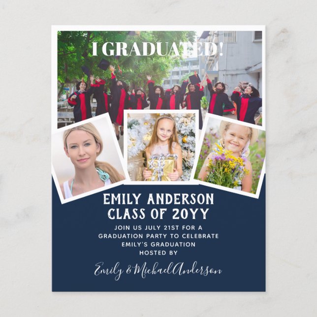 BUDGETFOTO STUDENTEN INBJUDAN - Blandat Färg Flygblad (Framsidan)