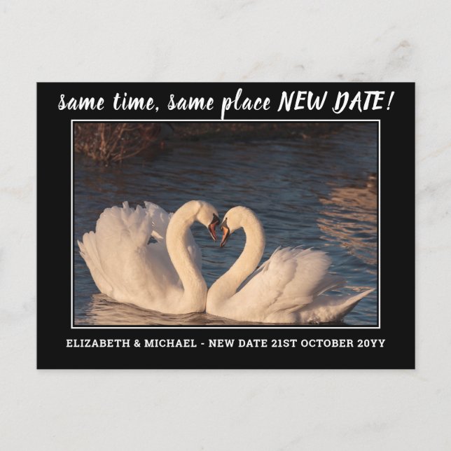 BUDGETfotoändring av planer Spara datumet Bröllop Vykort (Framsida)