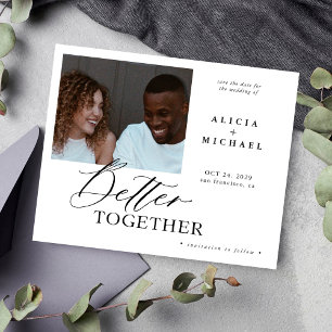 Budgetfotomodern bröllop spara datum